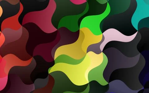Light Multicolor, Rainbow vector background with bubble shapes. 스톡 일러스트
