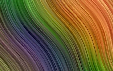 Light Multicolor, Rainbow vector background with lava shapes. Stock Illustration