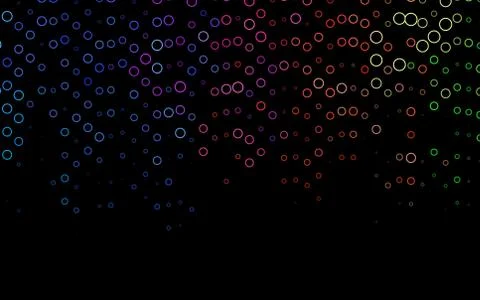Light Multicolor, Rainbow vector background with bubbles. Stock Illustration