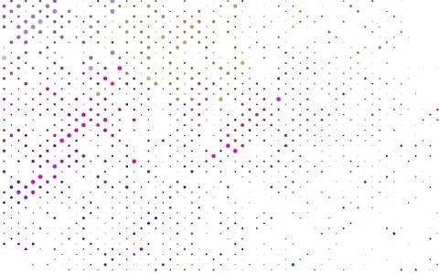 Light Multicolor, Rainbow vector background with bubbles. Stock Illustration