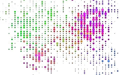 Light Multicolor, Rainbow vector background with bubbles. Stock Illustration