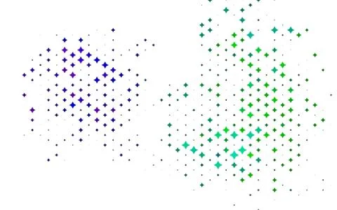 Light Multicolor, Rainbow vector background with colored stars. Stock-Illustration