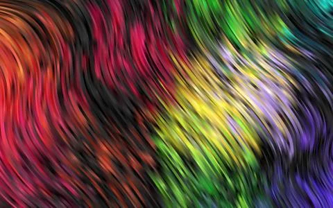 Light Multicolor, Rainbow vector background with lava shapes. Stock Illustration