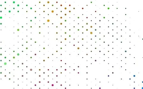 Light Multicolor, Rainbow vector background with bubbles. 스톡 일러스트