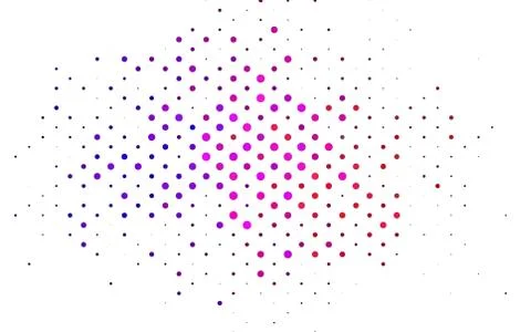 Light Multicolor, Rainbow vector background with bubbles. Stock Illustration