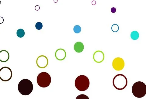 Light Multicolor, Rainbow vector background with bubbles. Stockillustratie