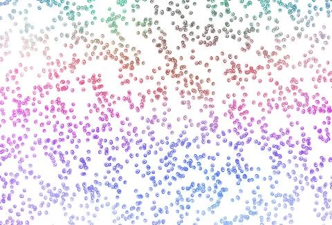 Light Multicolor, Rainbow vector background with bubbles. Stock Illustration