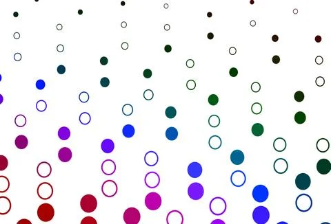 Light Multicolor, Rainbow vector background with bubbles. 스톡 일러스트