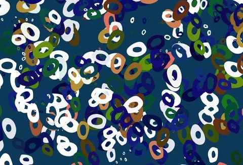 Light Multicolor, Rainbow vector background with bubbles. 스톡 일러스트