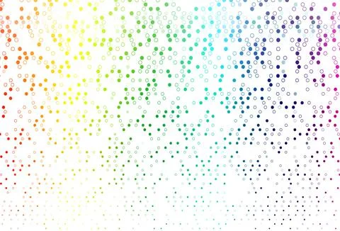 Light Multicolor, Rainbow vector background with bubbles. Stock Illustration