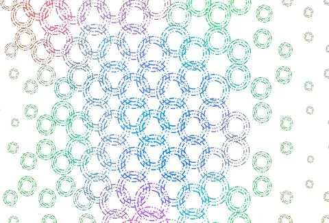 Light multicolor, rainbow vector background with bubbles. Stock Illustration
