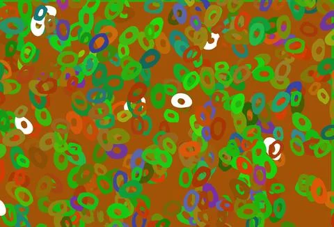 Light Multicolor, Rainbow vector background with bubbles. Stock Illustration
