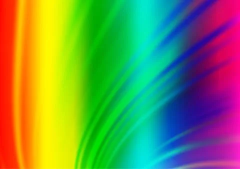 Light Multicolor, Rainbow vector blurred and colored background. Stock Illustration
