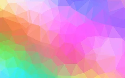 Light Multicolor, Rainbow vector blurry triangle pattern. 스톡 일러스트