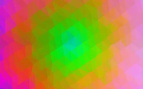 Light Multicolor, Rainbow vector blurry triangle pattern. Stock Illustration