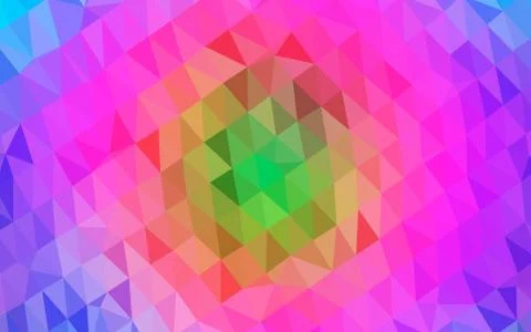 Light Multicolor, Rainbow vector blurry triangle pattern. 스톡 일러스트