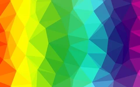 Light Multicolor, Rainbow vector blurry triangle pattern. Stock Illustration