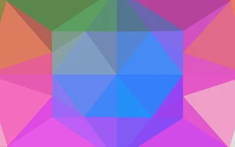 Light Multicolor, Rainbow vector blurry hexagon pattern. Stock Illustration