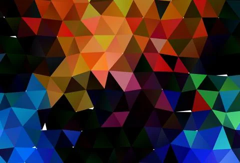 Light Multicolor, Rainbow vector blurry triangle pattern. Stock Illustration