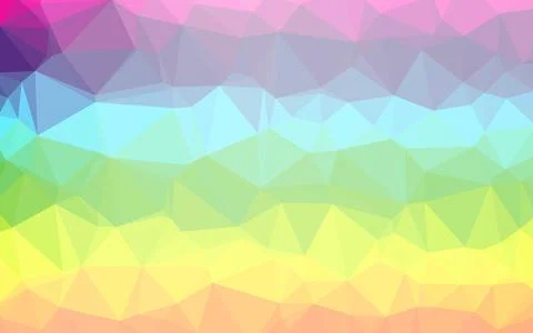 Light Multicolor, Rainbow vector blurry triangle pattern. Stock Illustration