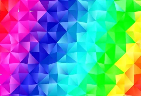 Light Multicolor, Rainbow vector blurry triangle pattern. 스톡 일러스트