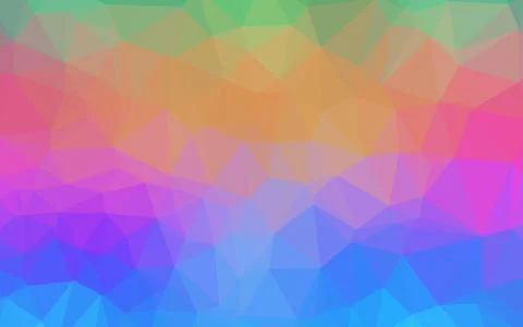 Light Multicolor, Rainbow vector blurry triangle pattern. Stock Illustration