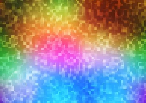 Light Multicolor, Rainbow vector cover in polygonal style. Stock Illustration
