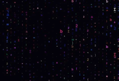 Light Multicolor, Rainbow vector cover with math elements. Stock Illustration