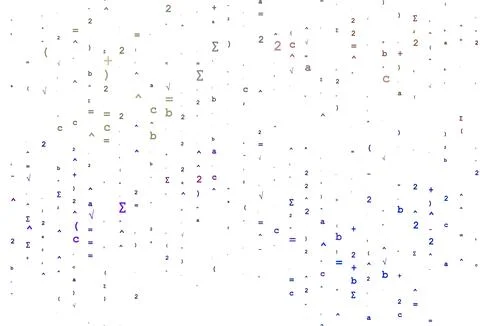 Light Multicolor, Rainbow vector cover with math elements. Stock Illustration