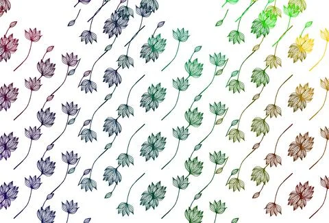 Light Multicolor, Rainbow vector doodle pattern. Stock Illustration