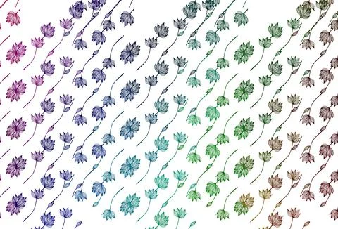 Light Multicolor, Rainbow vector doodle layout. Stock Illustration