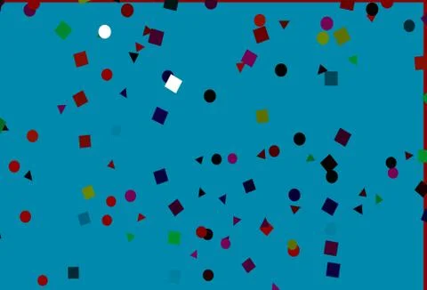 Light Multicolor, Rainbow vector layout with circles, lines, rectangles. Stock Illustration