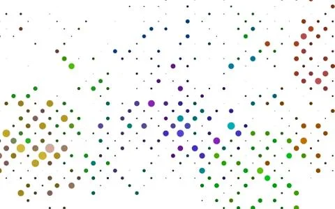 Light Multicolor, Rainbow vector layout with circle shapes. Ilustración de archivo