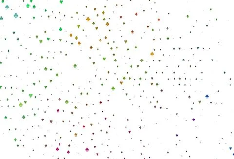 Light Multicolor, Rainbow vector layout with elements of cards. Illustrazione stock