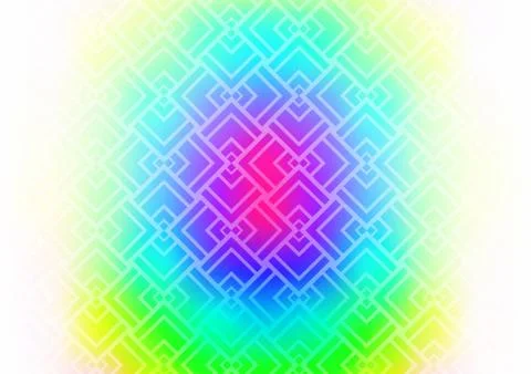 Light Multicolor, Rainbow vector layout with flat lines. Stock Illustration
