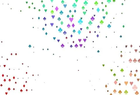 Light Multicolor, Rainbow vector layout with elements of cards. Illustrazione stock