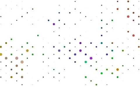 Light Multicolor, Rainbow vector layout with circle shapes. Stock Illustration