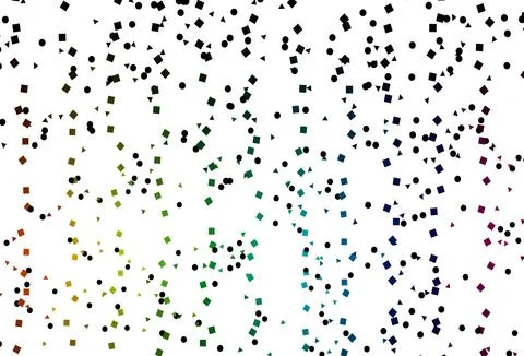 Light Multicolor, Rainbow vector layout with circles, lines, rectangles. 스톡 일러스트