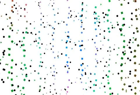 Light Multicolor, Rainbow vector layout with circles, lines, rectangles. 스톡 일러스트