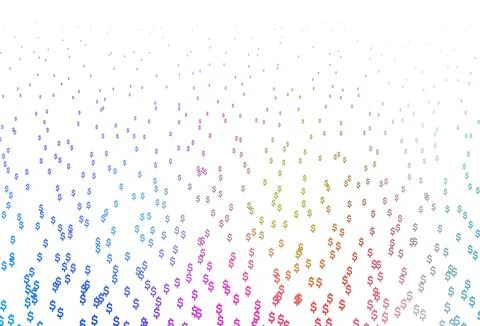 Light Multicolor, Rainbow vector layout with banking symbols. Stock-Illustration