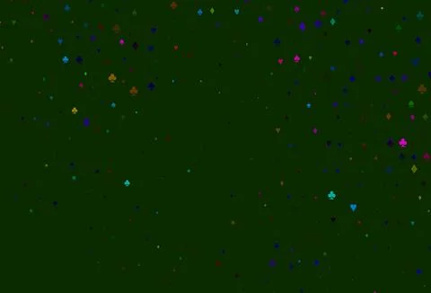 Light Multicolor, Rainbow vector layout with elements of cards. Stock Illustration