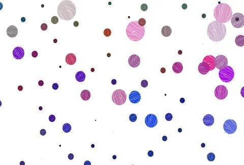 Light multicolor, rainbow vector layout with circle shapes. Stock Illustration