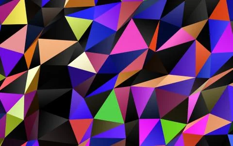 Light Multicolor, Rainbow vector low poly layout. Illustration