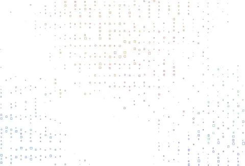 Light Multicolor, Rainbow vector pattern with crystals, rectangles. 库存插图