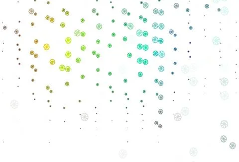 Light Multicolor, Rainbow vector pattern with christmas snowflakes. Stock Illustration