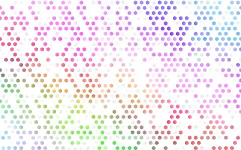 Light Multicolor, Rainbow vector pattern with colorful hexagons. イラスト素材