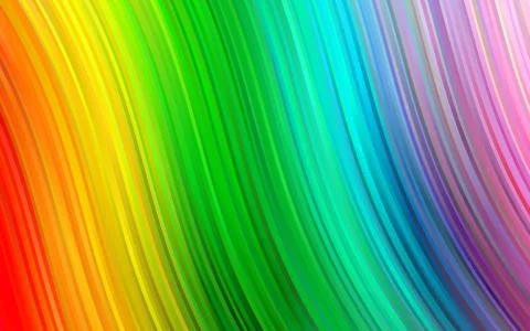 Light Multicolor, Rainbow vector pattern with bent ribbons. Illustrazione stock