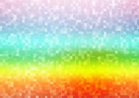 Light Multicolor, Rainbow vector pattern in square style. Stock Illustration