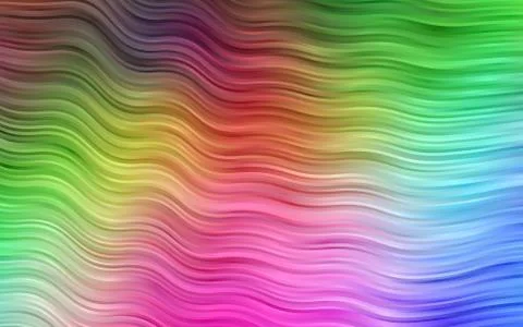 Light Multicolor, Rainbow vector pattern with bubble shapes. Stock Illustration