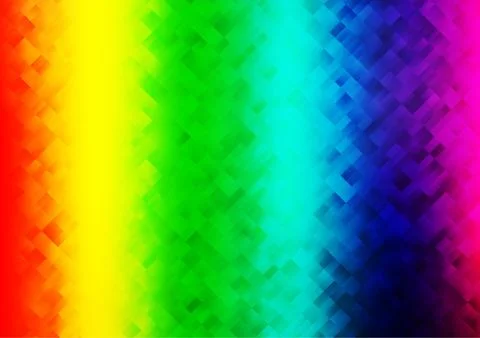 Light Multicolor, Rainbow vector pattern in square style. Stock Illustration